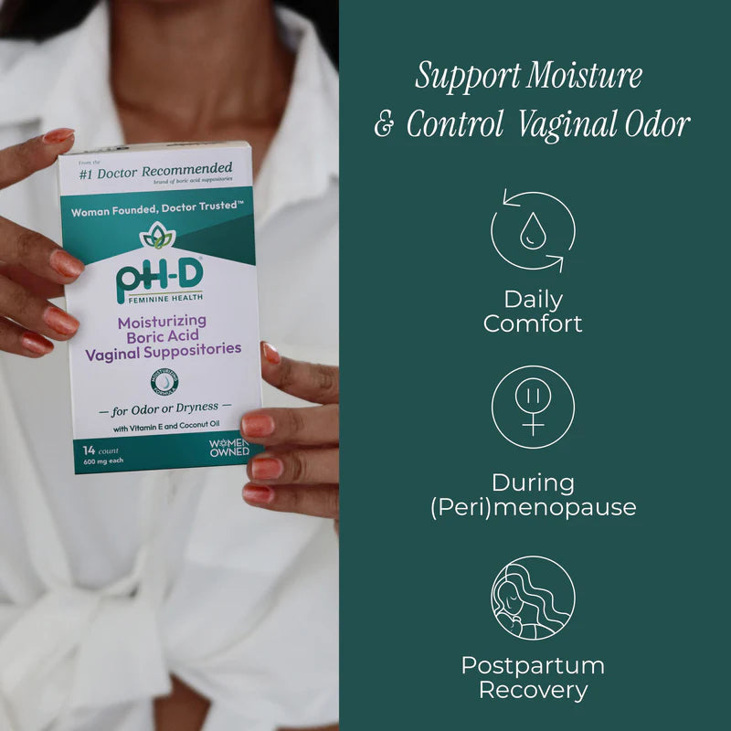 Moisturizing Boric Acid Suppositories by phD 14ccount