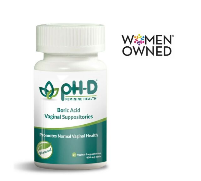 Boric Acid Suppositories by phD 24 count
